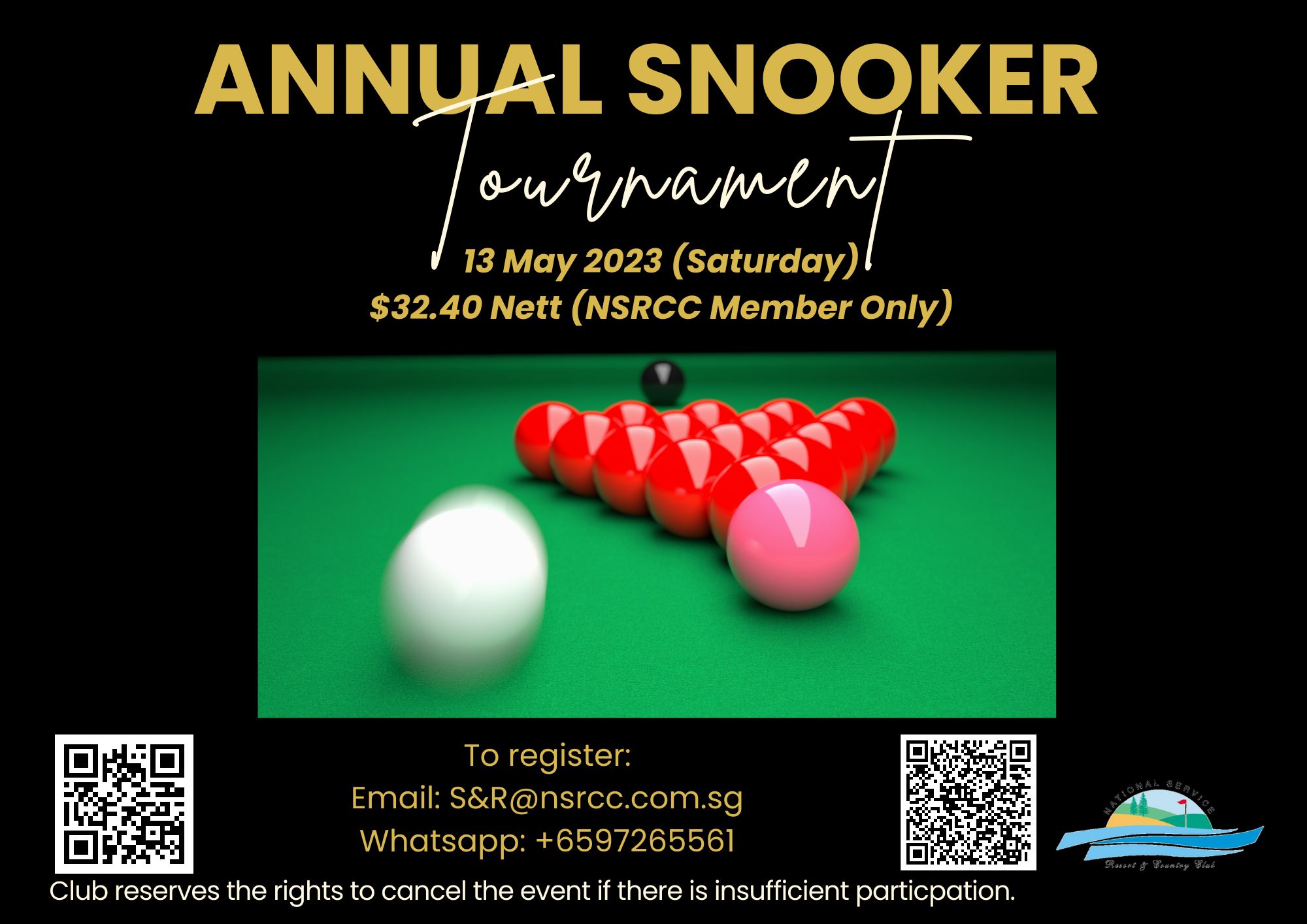 Annual Snooker Tournament National Service Resort & Country Club